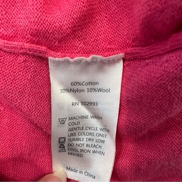 Prabal Gurung Collective Barbie Hot Pink peony pom pom sweater top size 2 XS - Picture 5 of 6